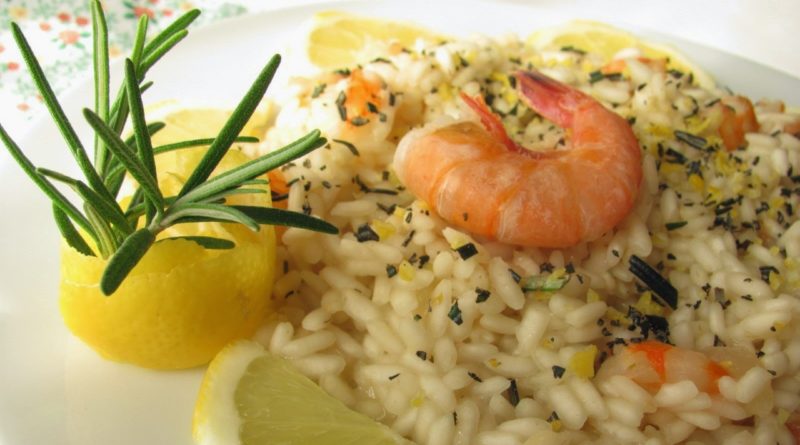 Risotto gamberi e spumante